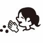 豆と横向きの女の子 豆と横向きの女の子 女の子,ポニーテール,豆,撒く,手元,片手,子供,笑顔,楽しい,豆まきのシルエット素材