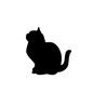 猫 猫 猫,ねこ,ネコ,ペット,生き物,動物,座る,横向き,おすわり,ハロウィンのシルエット素材