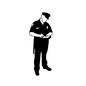 警察官 警察官 書く,記入,人物,人,全身,立ち姿,警察官,police,policeman,警官のシルエット素材
