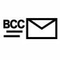 メール　BCC メール,一斉送信,封筒,発信,共有,連絡,設定,シンプル,分かりやすい,スタイリッシュのシルエット素材
