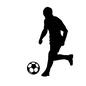 ドリブル ドリブル サッカー選手,ドリブル,人,人物,球技,スポーツ,サッカー,サッカーボール,全身のシルエット素材