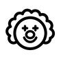 ピエロ ピエロ,サーカス,大道芸人,笑顔,スマイル,かつら,道化師,道化,クラウンのシルエット素材
