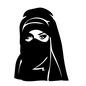 イスラム教徒 イスラム教徒,ニカブ,ベール,イスラム教,一神教,ムスリム,人物,女性,正面,アップのシルエット素材