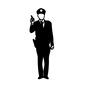 警察官 警察官 正面,人物,人,全身,立ち姿,警察官,police,policeman,警官,警察のシルエット素材