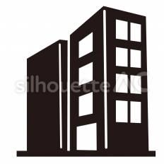 基本　オフィスビル オフィスビル,ビル,職場のシルエット素材