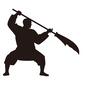 中国武術 中国武術 中国武術,大刀,武道具,武器,全身,横向き,構え,ポーズ,男性,中腰のシルエット素材