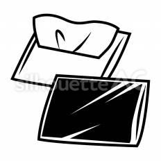 ウエットティッシュ ウエット,ティッシュ,紙のシルエット素材