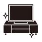 家具 家具,テレビ台,テレビ,液晶テレビ,ローボード,ピカピカ,綺麗,清掃後,掃除,ハウスクリーニングのシルエット素材