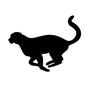 チーター チーター 動物,生き物,生物,アニマル,獣,豹,チーター,走る,野生,追いかけるのシルエット素材