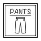 パンツ パンツ,ズボン,服,仕分けラベル,収納ラベル,ラベル,ラベリング,囲む,英語,線画のシルエット素材