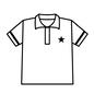 ゴルフウェア ゴルフウェア ゴルフウェア,半袖,ポロシャツ,襟付き,トップス,服,洋服,星マーク,おしゃれ,ファッションのシルエット素材
