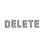 DELETE DELETE DELETE,デリート,削除,消す,消去,キーボード,ボタン,英語,文字,ラフのシルエット素材