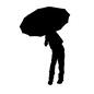 雨の日　女性 人物,女性,カサ,傘,梅雨,雨,雨天,雨降り,降水,雨の日のシルエット素材