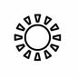 太陽 白抜き 太陽 白抜き 太陽,日差し,光,ギザギザ,丸,夏,天気,気象,自然,学校のシルエット素材