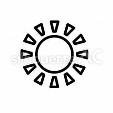 太陽　白抜き 太陽,日差し,光のシルエット素材