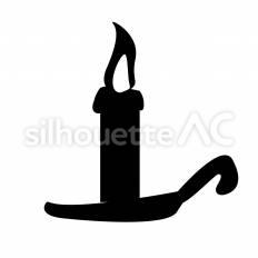 キャンドル キャンドル,炎,皿のシルエット素材