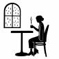 雨の日にカフェにいる女性 雨の日にカフェにいる女性 女性,カフェ,座る,雨宿り,飲み物,コーヒー,窓,休憩,梅雨,雨のシルエット素材