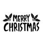 メリークリスマス メリークリスマス メリークリスマス,英語,ヒイラギ,文字,飾り,飾り文字,2行,大文字,冬,イベントのシルエット素材