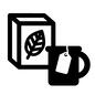 お茶 お茶,紅茶,ハーブティー,安眠,リラックス,デトックス,ティーパック,飲み物,健康,美容のシルエット素材