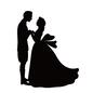 カップル カップル カップル,ドレス,ウエディング,結婚,夫婦,寄り添う,2人,人,童話,メルヘンのシルエット素材