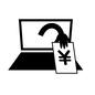 インターネット詐欺 インターネット詐欺 インターネット,ネット,パソコン,コンピューター,PC,お金,詐欺,犯罪,盗み,ネット詐欺のシルエット素材