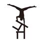 椅子を使って圧倒的なバランス感覚を見せる人 芸能,ショービジネス,椅子,芸人,大道芸,パフォーマンス,サーカス,人物,全身,正面のシルエット素材