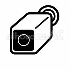 監視カメラ 監視カメラ,カメラ,設置のシルエット素材