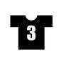 ユニフォーム ユニフォーム ユニフォーム,数字,3,半袖,Tシャツ,ウェア,野球,スポーツ,野球グッズ,三番のシルエット素材