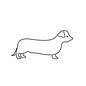 ダックスフンド ダックスフンド イヌ,犬,犬,ダックスフンド,ペット,手書き風,ラフ,生き物,動物,アニマルのシルエット素材