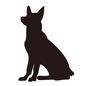 犬 犬 犬,シェパード,いぬ,イヌ,座る,お座り,横向き,1匹,待て,待つのシルエット素材