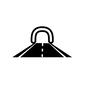 トンネル トンネル,マラソンコース,道路,車道,コース,一般道,マラソンのシルエット素材