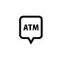 ATM ATM,引き出す,おろす,エーティーエム,銀行,吹き出し,地図,場所,位置,目的地のシルエット素材