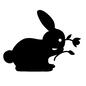 イースターバニー イースターバニー,復活祭のウサギ,ウサギ,うさぎ,兎,花,キリスト教,4月,春,イベントのシルエット素材