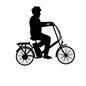 自転車 自転車 人,人物,運転,乗る,自転車,サイクリング,買い物,外出,お出かけ,横向きのシルエット素材