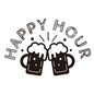 ハッピーアワーポップ ハッピーアワー,店頭ポップ,アルコール,酒,ビール,乾杯,ジョッキ,生ビール,サービスタイム,店頭のシルエット素材