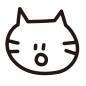 驚く猫 驚く猫 猫,驚く,韓国風,口を開ける,ビックリ,動物,ヒゲ,1匹,顔,表情のシルエット素材