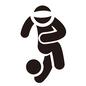 ブラインドサッカー ブラインドサッカー ブラインドサッカー,パラサッカー,サッカー,目隠し,走る,サッカーボール,パス,視覚障害,視覚障がい者サッカー,パラスポーツのシルエット素材