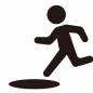 避難場所 走る,移動,全身,影,記号,アイコン,マーク,シンボル,ピクトグラム,シンプルのシルエット素材