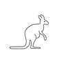カンガルー カンガルー カンガルー,野生動物,手書き風,ラフ,生き物,動物,アニマルのシルエット素材