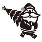 サンタクロース キャラ,サンタクロース,サンタ,クリスマスツリー,担ぐ,横向き,背負う,歩く,全身,キャラクターのシルエット素材