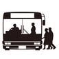 路線バス 路線バス 路線バス,バス,市営バス,バス乗り場,バス停,乗車,乗り物,自動車,乗る,移動のシルエット素材