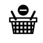 減らす 減らす,かご,商品,カゴ,商品カゴ,商品かご,-,マイナス,買わない,購入画面のシルエット素材