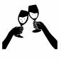 乾杯 乾杯 ワイングラス,乾杯,飲み物,結婚,お祝い,イベント,道具,アルコール,記念,手のシルエット素材