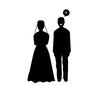 結婚詐欺 結婚詐欺 結婚式,ウェディング,結婚,詐欺,結婚詐欺,騙す,男女,カップル,夫婦,お金のシルエット素材