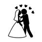 誓いのキス 誓いのキス,口づけ,キス,挙式,ウェディングドレス,ピクトグラム,人物,人,夫婦,男女のシルエット素材