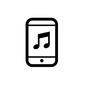 スマートフォン スマートフォン ミュージック,音楽,音符,スマホ,スマートフォン,携帯,モバイル,電話,携帯電話,タブレットのシルエット素材