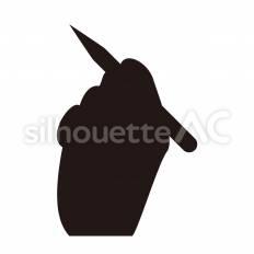 ペンを持つ手 手,ペン,持つのシルエット素材