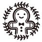 ジンジャーマン キャラ,ジンジャーマン,ジンジャーマンクッキー,リース,クリスマスリース,輪,輪っか,葉,葉っぱ,円のシルエット素材