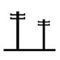 電柱 電柱 電柱,電気,電力,柱,インフラ,インフラストラクチャー,インフラ設備,電力柱,エネルギー,ライフラインのシルエット素材