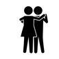 ダンス ダンス カップル,仲良し,夫婦,恋人,人物,人,男性,女性,男女,寄り添うのシルエット素材